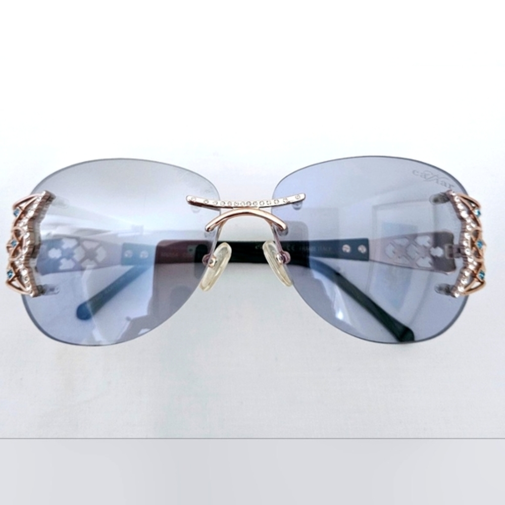 Caviar Collection Champagne Series Women's Sunglasses Gray Lens